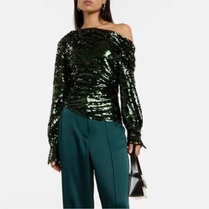 SIMKHAI Green Sequin Alice Top ✨NWT